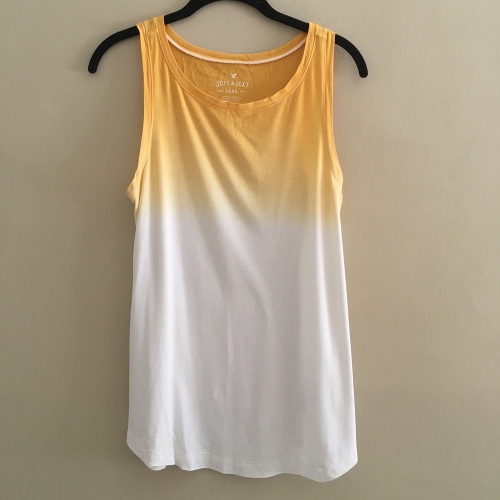 American Eagle Yellow Ombré Tank Top, Size S - Picture 1 of 6